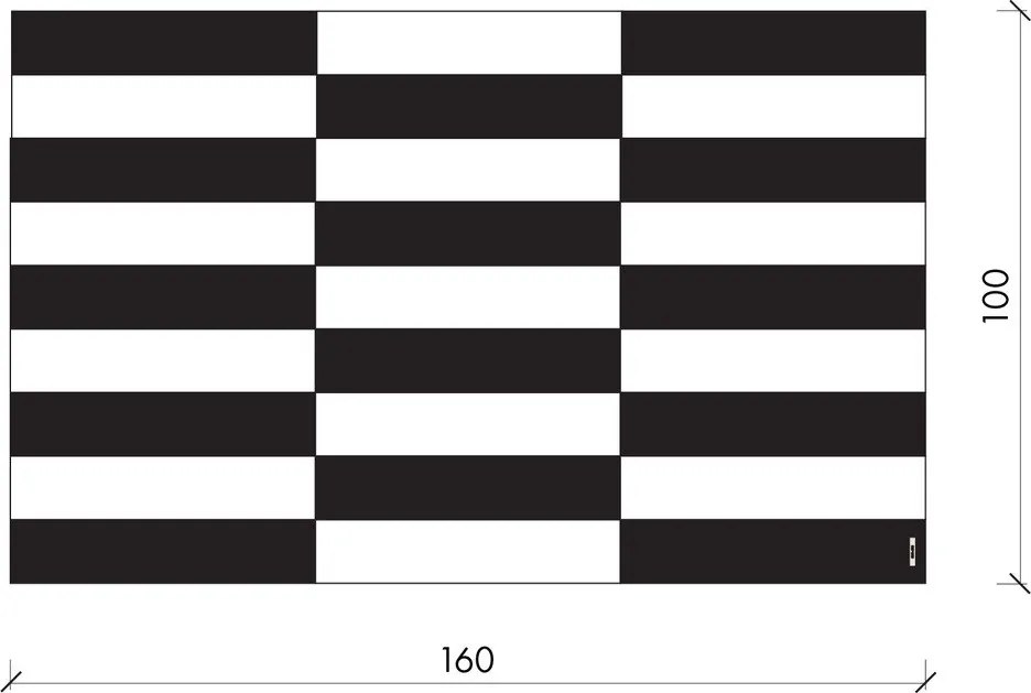 Червена/светлосиня памучна плажна кърпа 100x160 cm Su – noo.ma