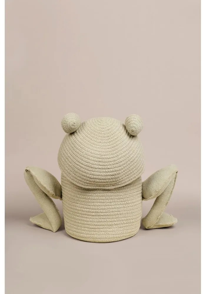 Светлозелена текстилна детска кошница за играчки ø 23x35 cm Fred the Frog – Lorena Canals