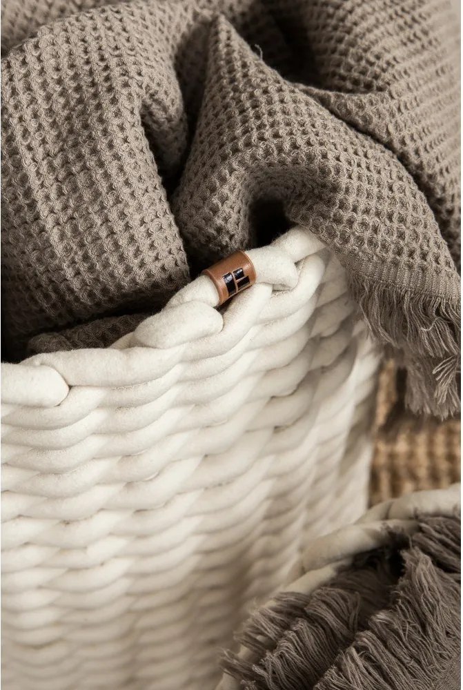 Текстилна кошница ø 40x40 cm Peach Skin Round XL – Bigso