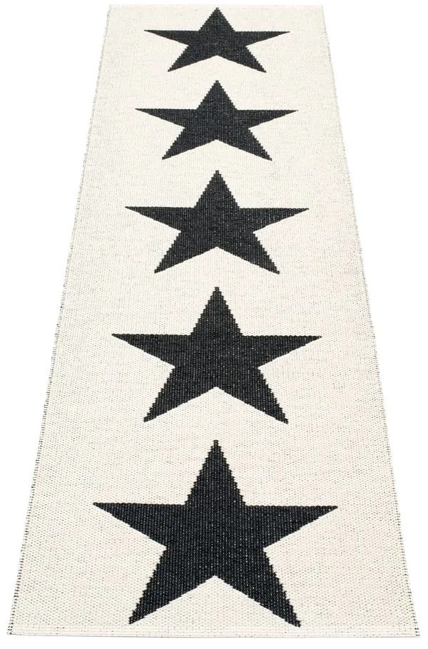 Черно-бяла пътека за открито и закрито 70x250 cm Viggo Black – Pappelina