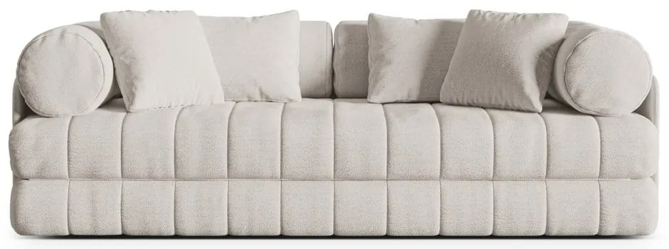 Бежов сгъваем диван от прежда с примки от букле 206 cm Kemi – Cosmopolitan Design