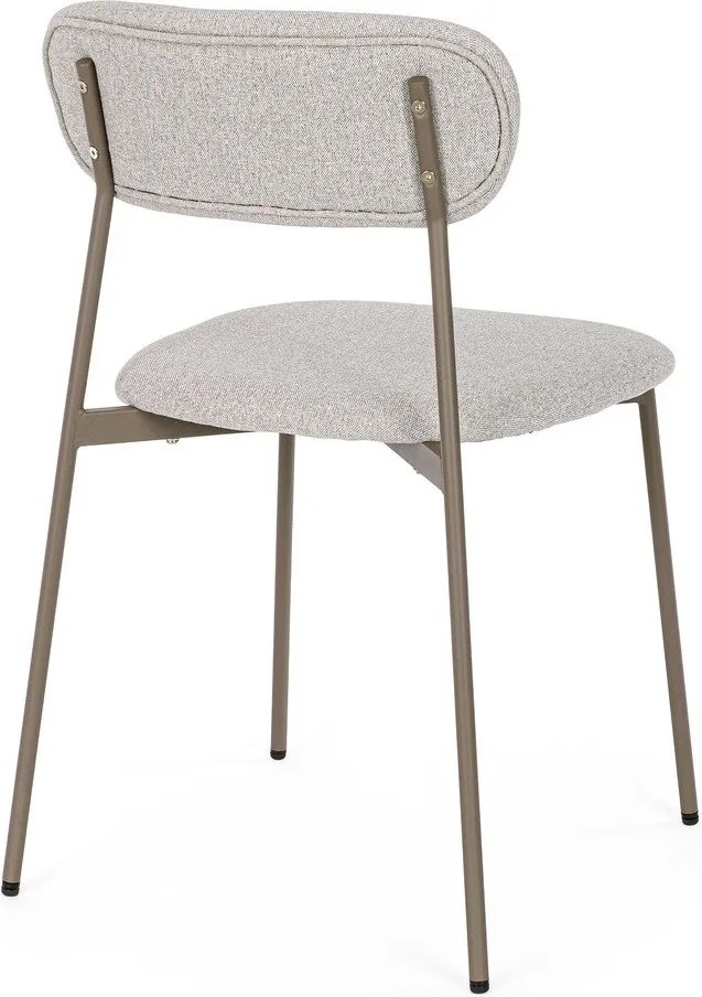 Светлокафяв тапициран трапезен стол Inka – Yes Everyday