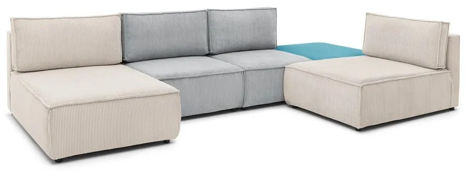 Променлив ъглов диван от велур Nihad modular - Bobochic Paris