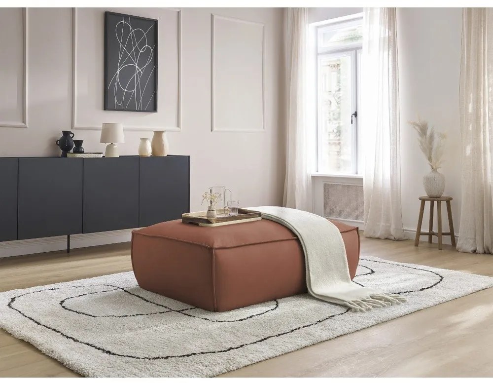 Тъмнокафява табуретка от изкуствена кожа Boheme – Bobochic Paris