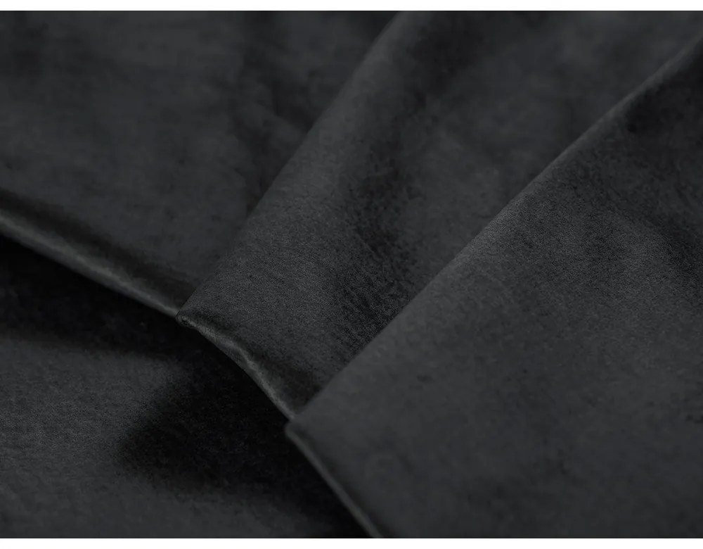 Тъмно сив кадифен разтегателен диван Luca - Milo Casa