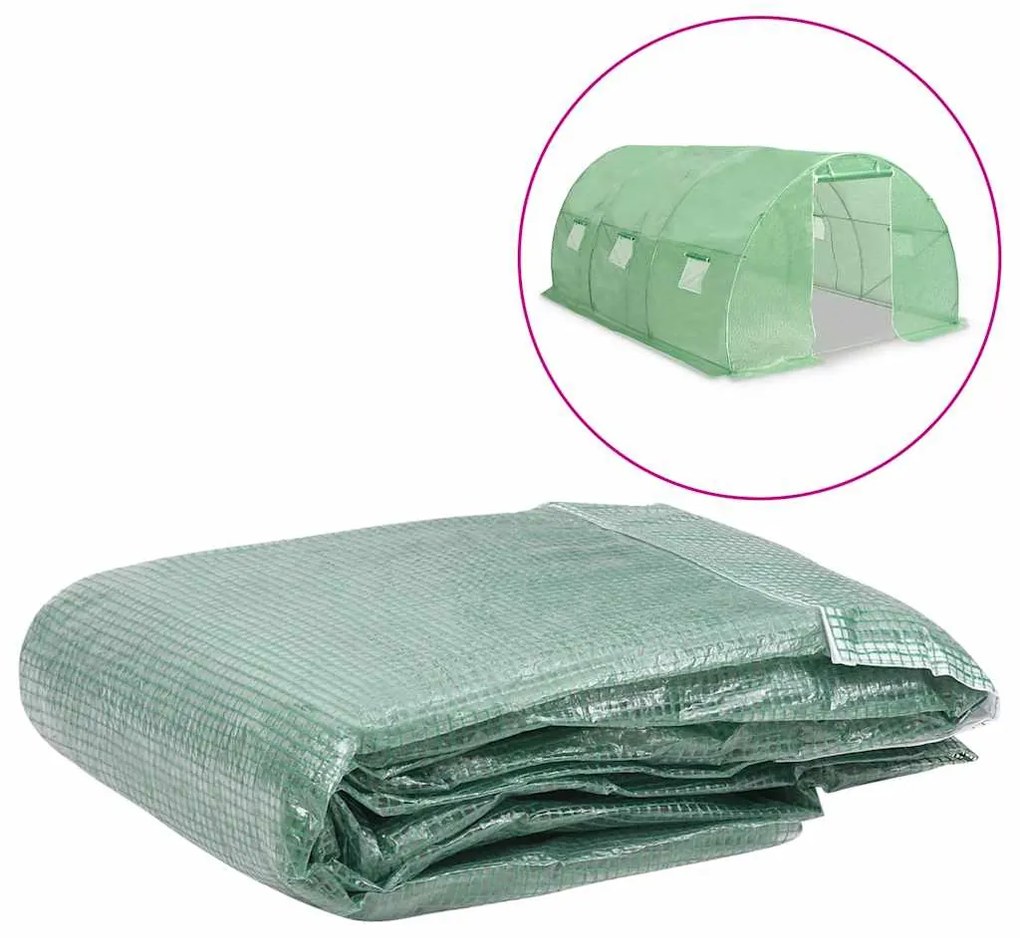 316430 vidaXL Резервно покривало за парник (13,5 м²), 300x450x200 см, зелено
