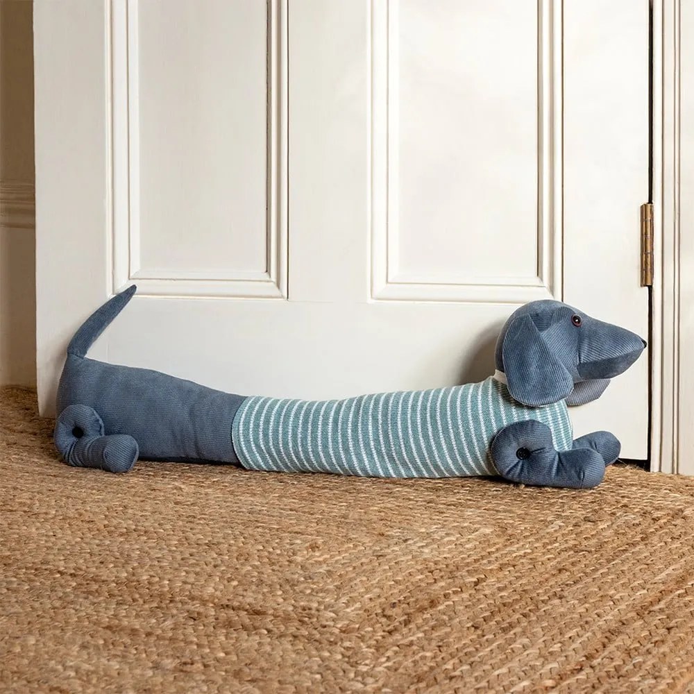 Зелено-сиво уплътнение за врата 17x76 cm Sausage Dog – Rex London
