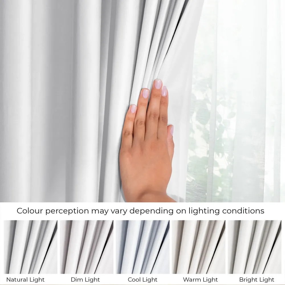 Бяло dimout перде 140x270 cm Pleat – Restilo