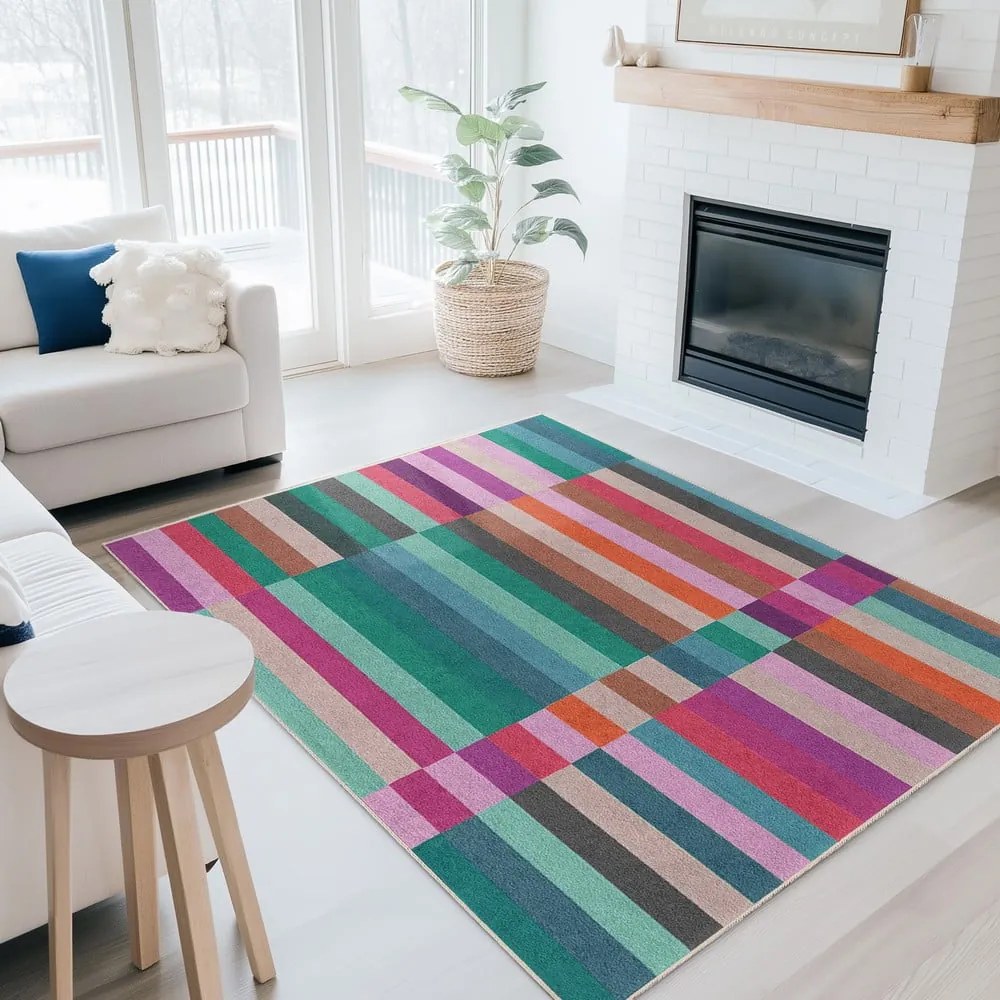 Тюркоазена пътека подходяща за пране 60x230 cm Acid Rain – Mila Home