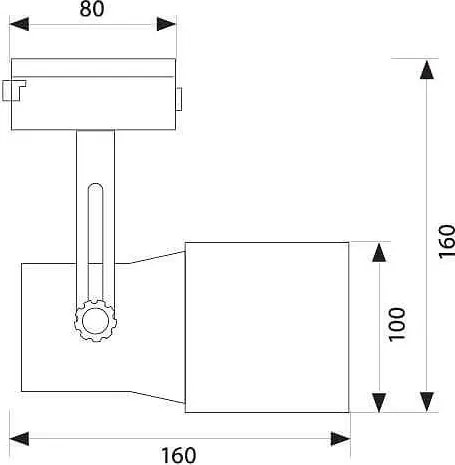 Спот за релсов монтаж TECHNO, бял, 1хE27