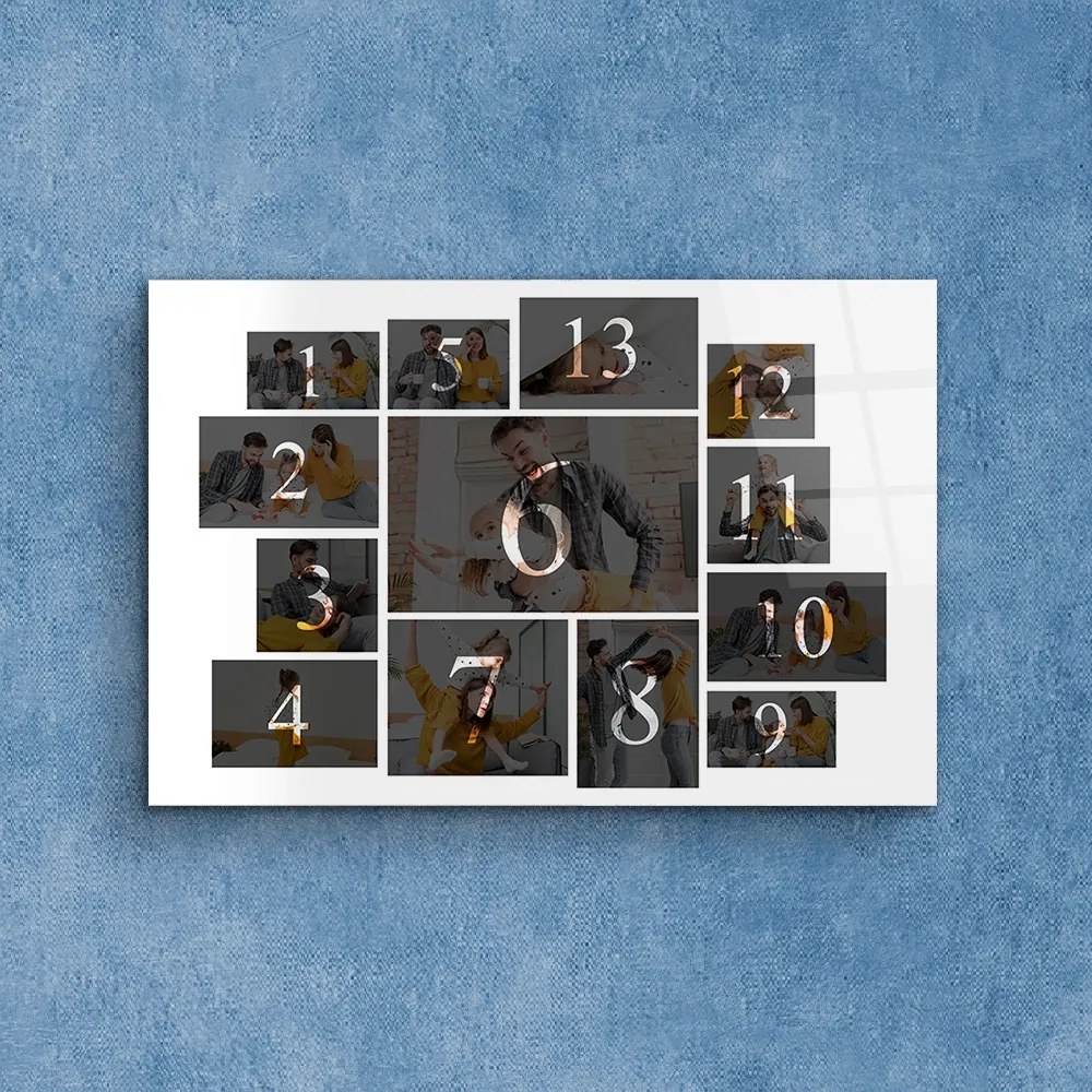 Стъклено пано със снимки - Щастливи заедно