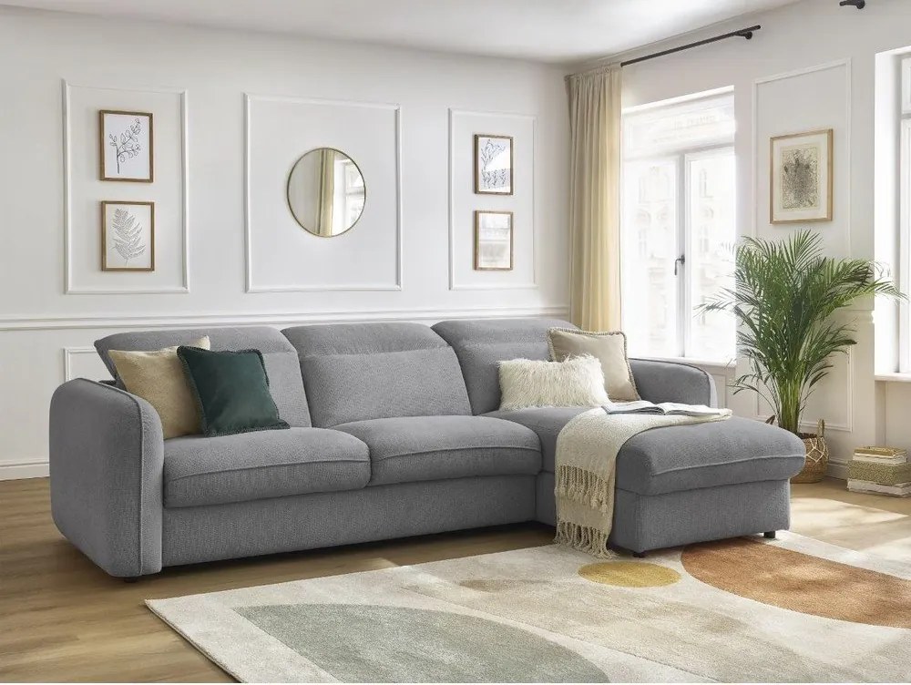 Сив ъглов диван Achille – Bobochic Paris