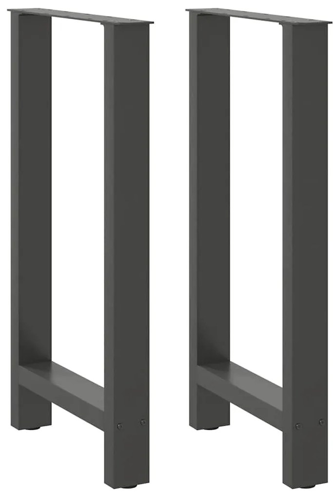 4013330 vidaXL Крака за бар маса, антрацит, 2 бр., 50 x (90-91) см, стомана