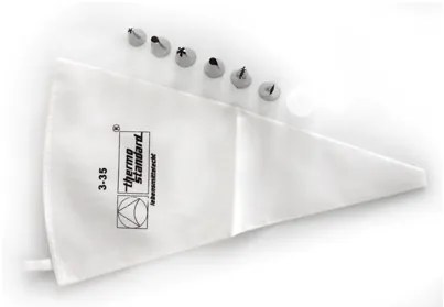 Horecano - Найлонов шприц за торта с торба 3-35 иноксови накрайници CN-(4106)