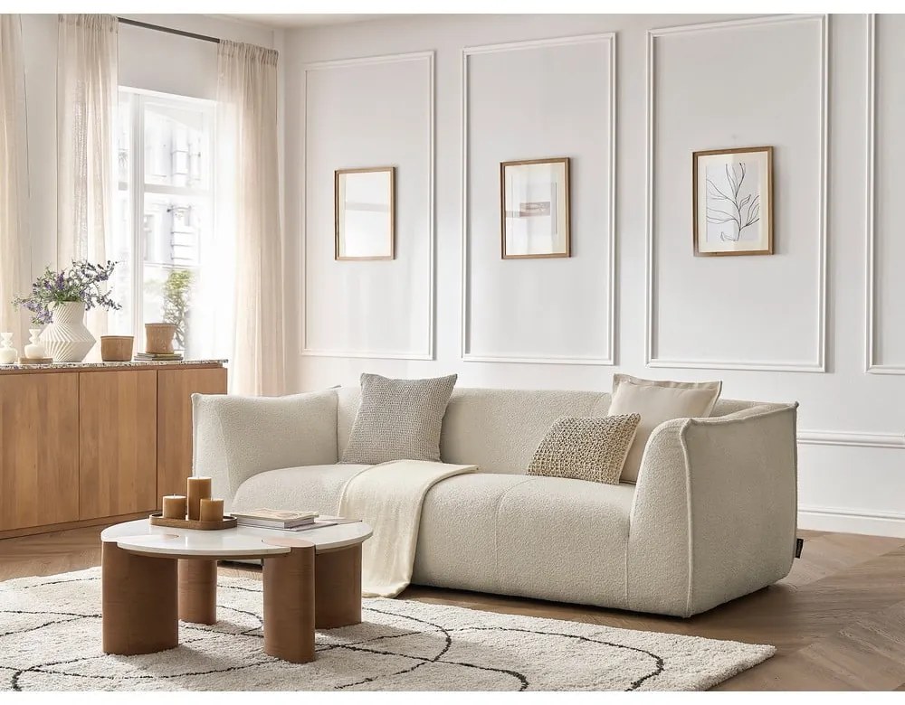 Бежов диван от прежда с примки от букле 242 cm Giorgia – Bobochic Paris