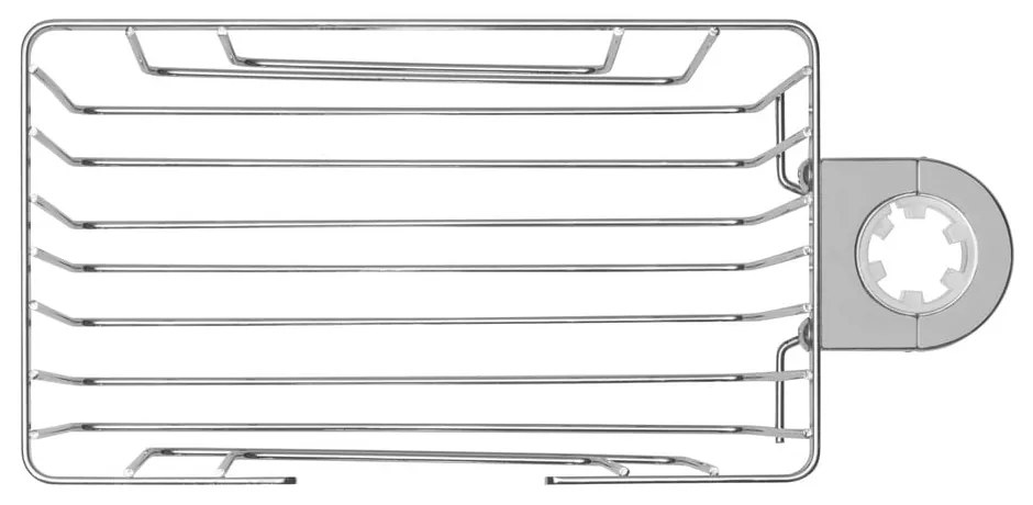 Рафт за баня без пробиване от неръждаема стомана в блестящо сребрист цвят Valognes – Wenko