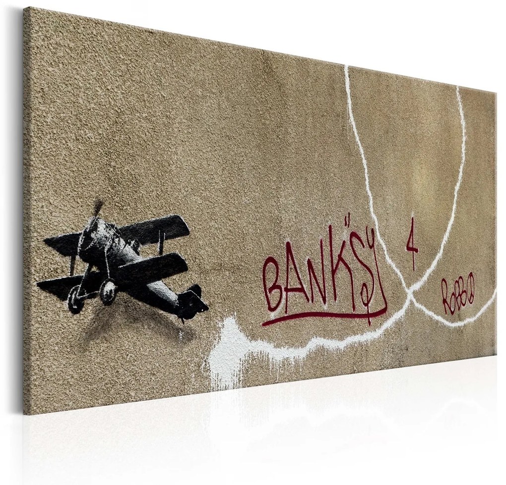 Печат върху платно - Love Plane от Banksy 120x80