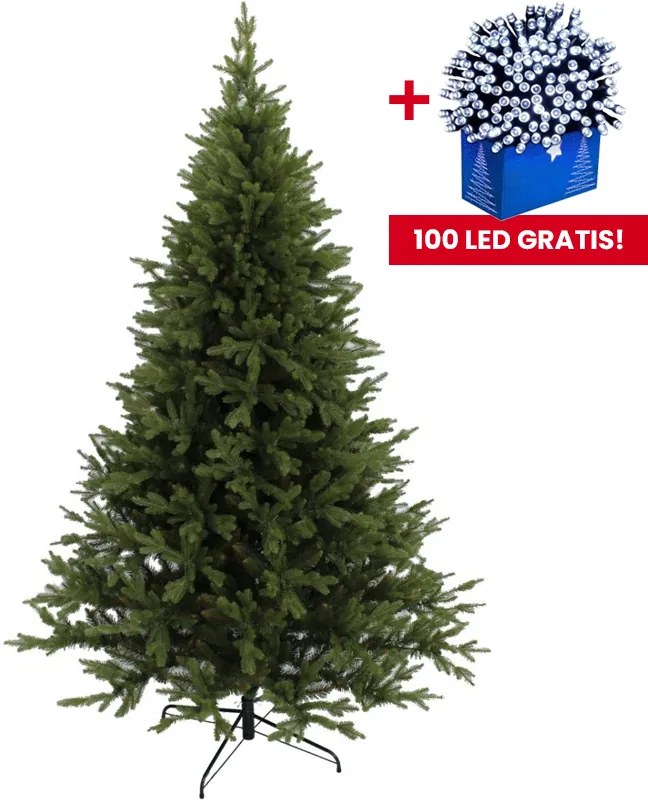 Красива изкуствена коледна елха зелен смърч 230 см