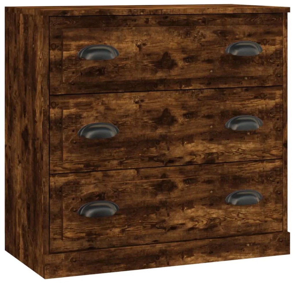 816229 vidaXL Сайдборд, опушен дъб, 70x35,5x67,5 см, инженерно дърво