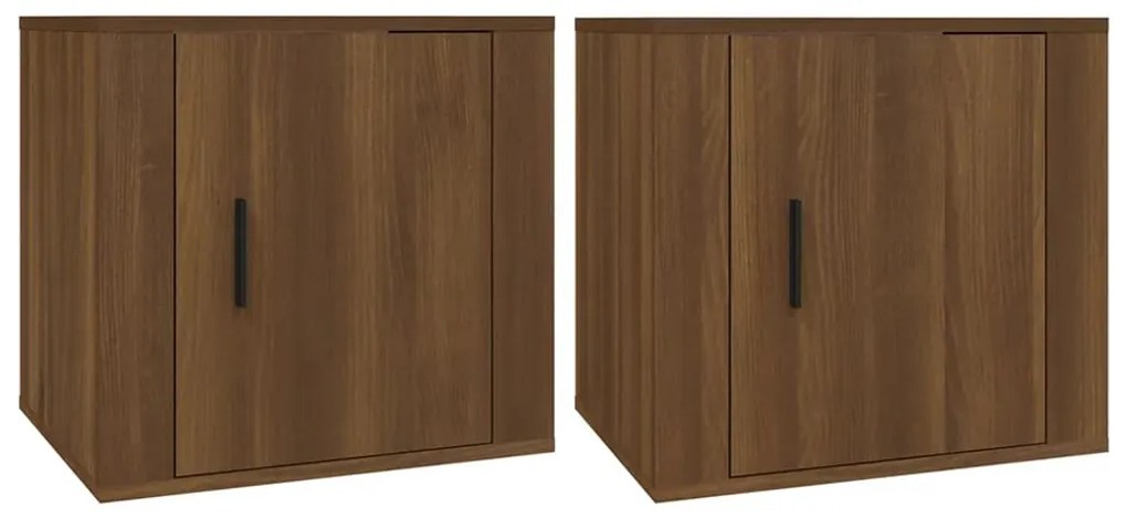 816703 vidaXL Нощни шкафчета, 2 бр, кафяв дъб, 50x39x47 см