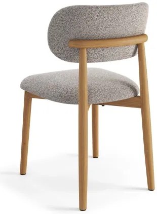 АЛДО Бежово лате (тъкан Монза 60)/рамка лакиран дъб - ДЪРВЕН СТОЛ БУКЛЕ ЗА ДНЕВНА, ТРАПЕЗАРИЯ, КУХНЯ РЕТРО