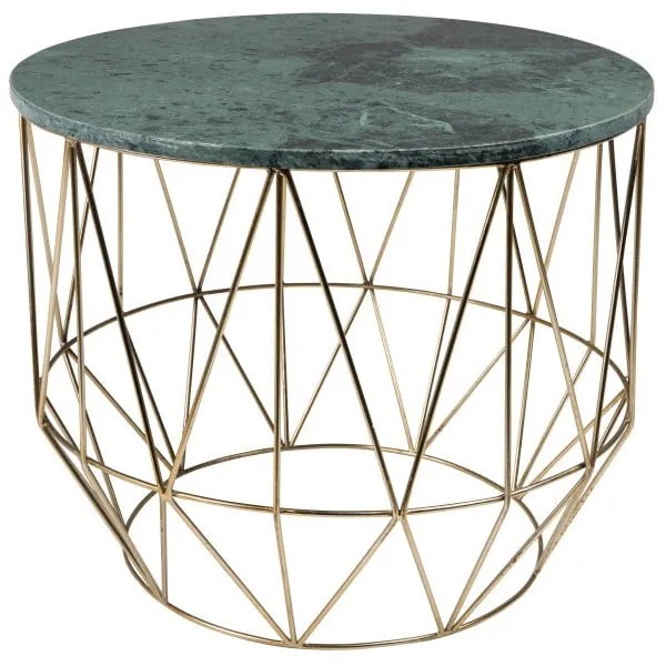 Масичка за кафе с мраморен плот , ⌀ 51 cm Boss - Dutchbone