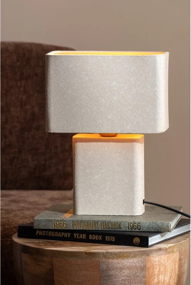 Бежова метална настолна лампа (височина 33 cm) Boaz Recto – Leitmotiv