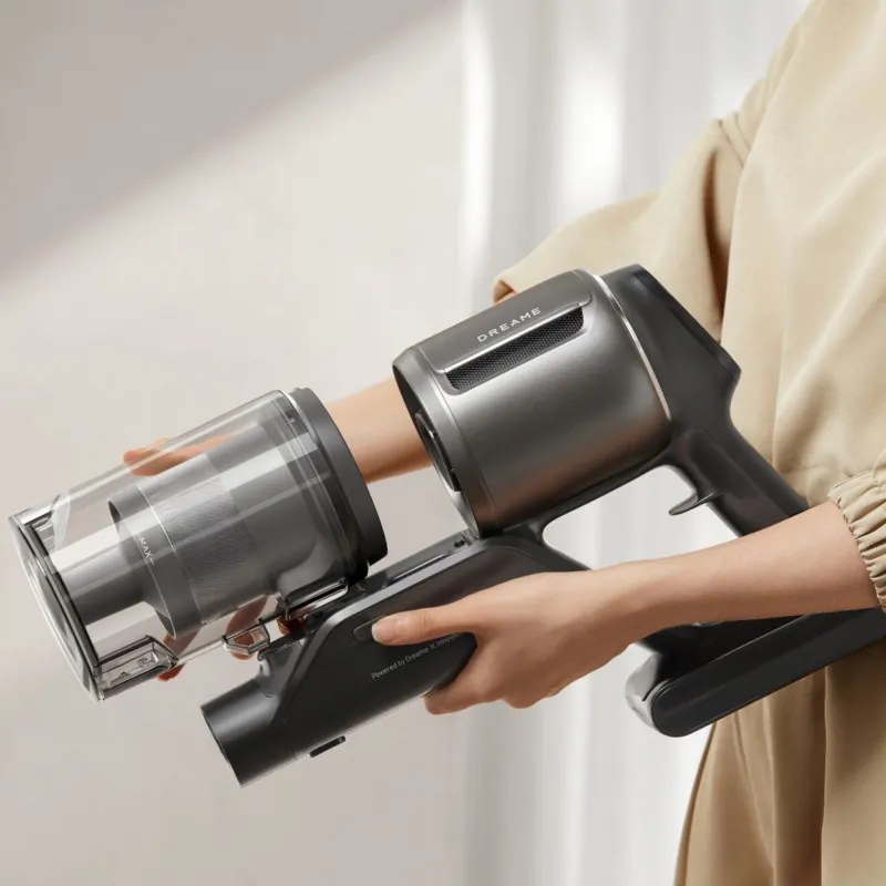 Безкабелна прахосмукачка Dreame Z30 AquaCycle VZV77B, 855W, 310AW, 150000 об/мин, 3 степени, 0.32/0.4/0.6 л, 90 мин, HEPA H14, LED, Безчетков мотор, Черен