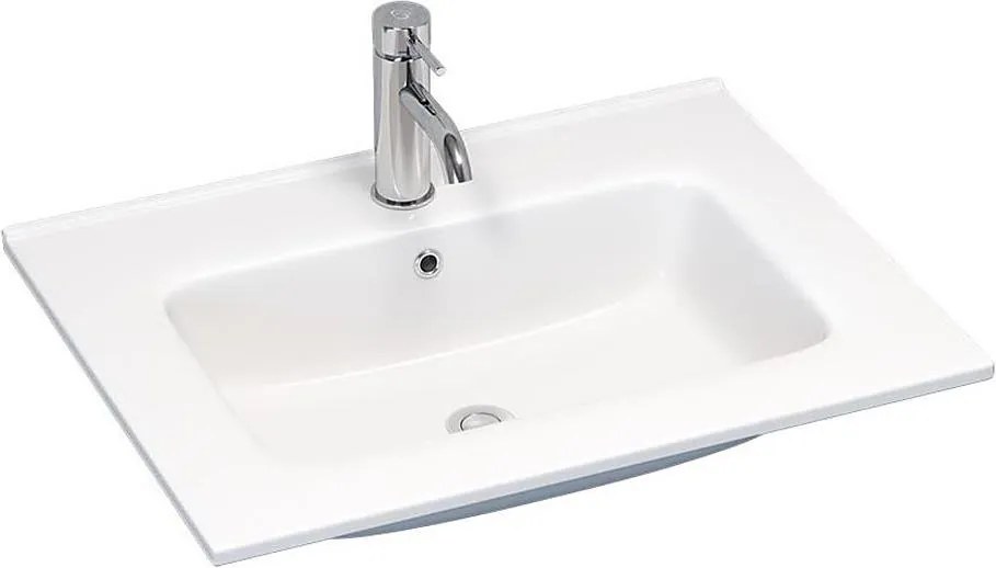 Вграден умивалник LILLESNAD 61x46 см керамика/бял