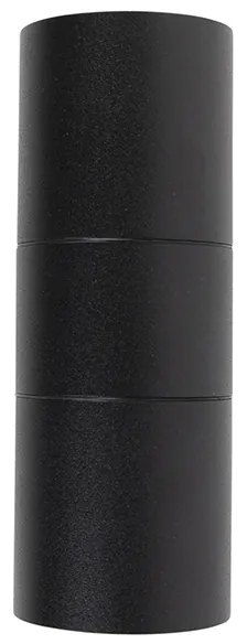 Комплект от 2 външни стенни лампи черни IP44 - Duo