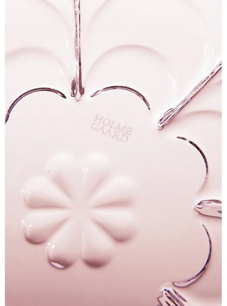 Светлорозови десертни стъклени чинии в комплект от 2 броя ø 16 см Lily - Holmegaard