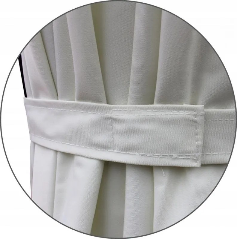 Бежов градински чадър с LED осветление 3 x 3 м