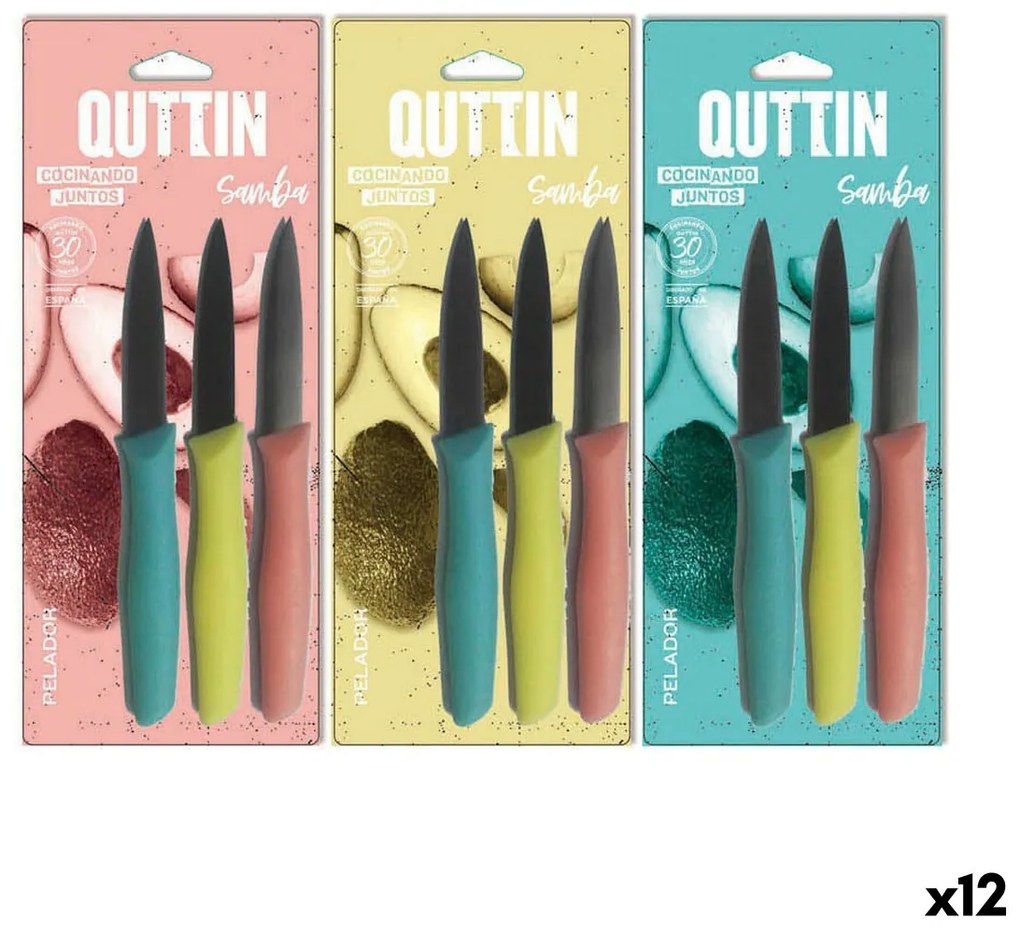 Комплект Ножове Quttin Samba 3 Части 19,5 x 2 x 1 cm (12 броя)