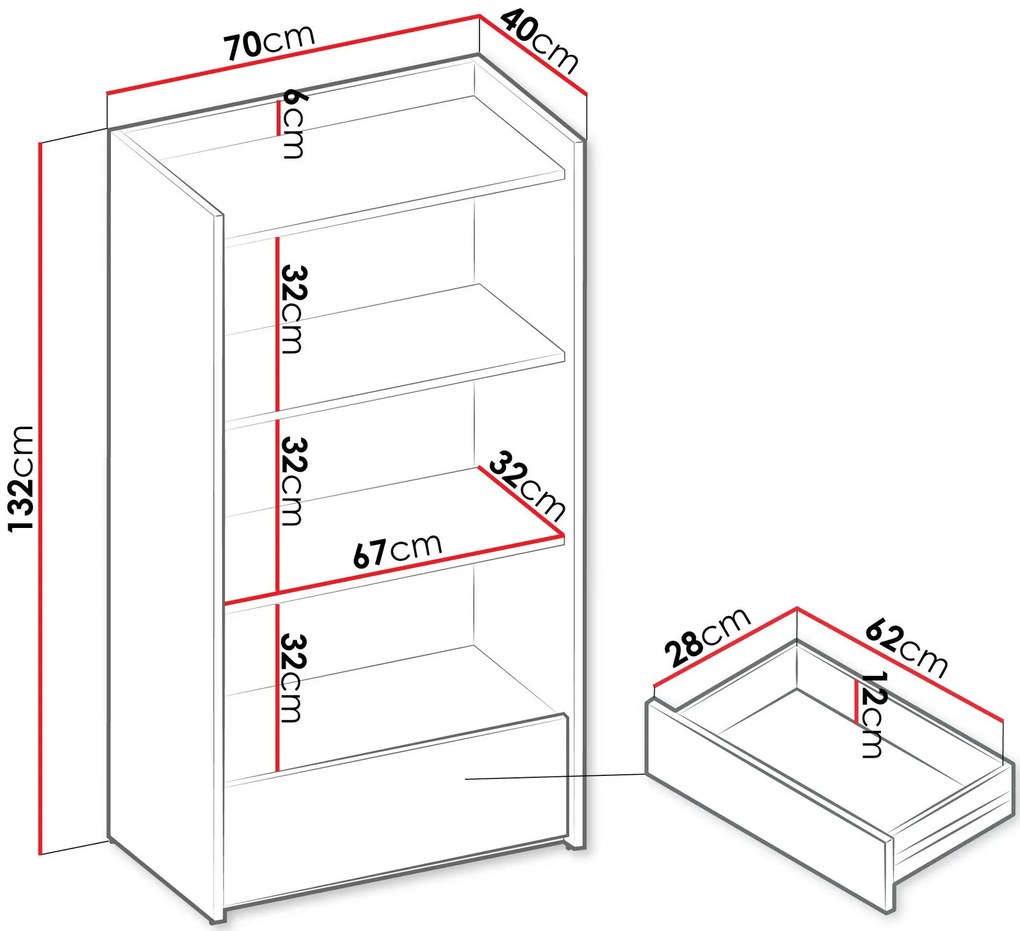 Етажерка за книги Sigma mini