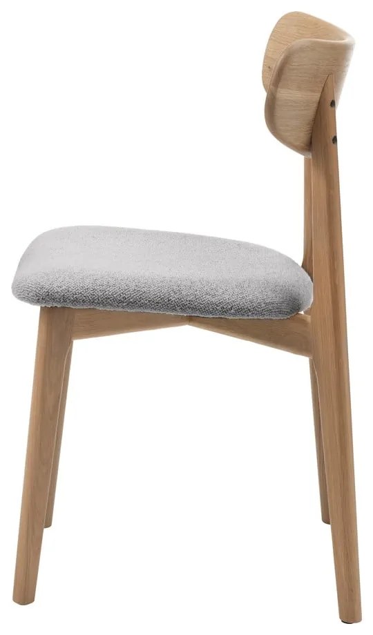 Трапезен стол в светлосив и естествен цвят Elim – Unique Furniture