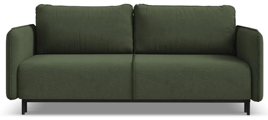 Зелен разтегателен диван с място за съхранение 226 cm Luana – Makamii