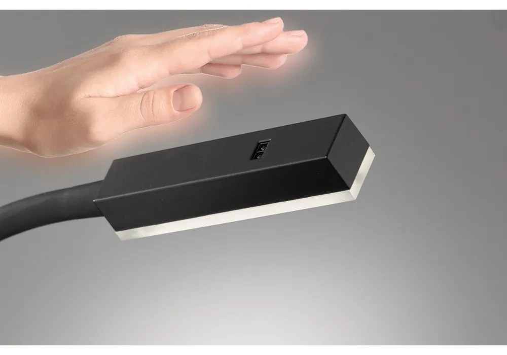 Черен метален LED затъмняващ се прожектор Raik – Fischer & Honsel