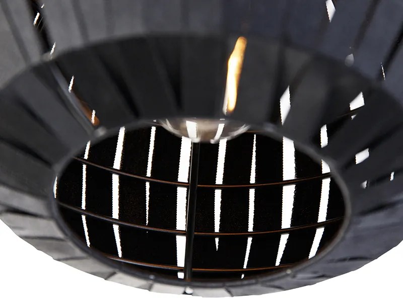 Модерна таванна лампа черна 26 см - Zoë