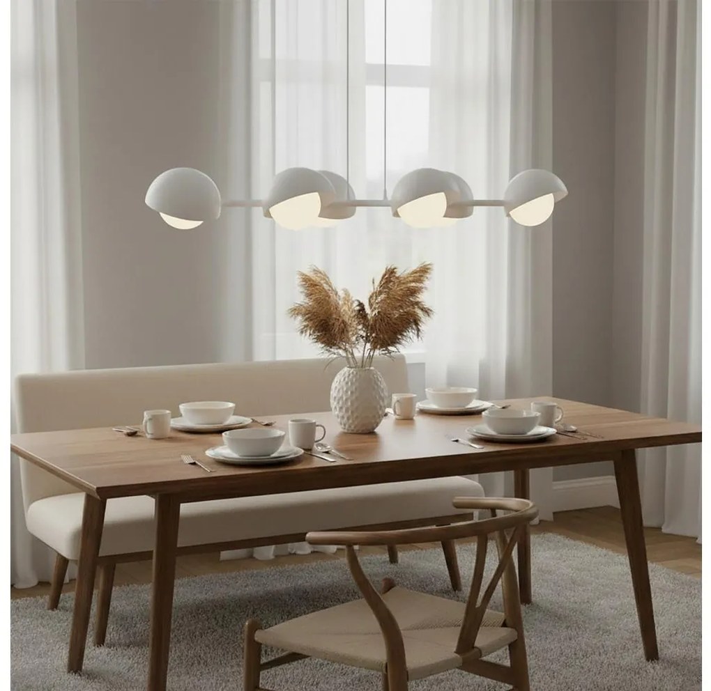 Полилей на кабел BOOM 6xG9/8W/230V бял