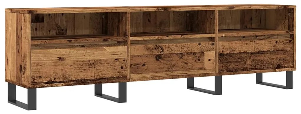 857193 vidaXL ТВ шкаф, старо дърво, 150x30x44,5 см, инженерно дърво