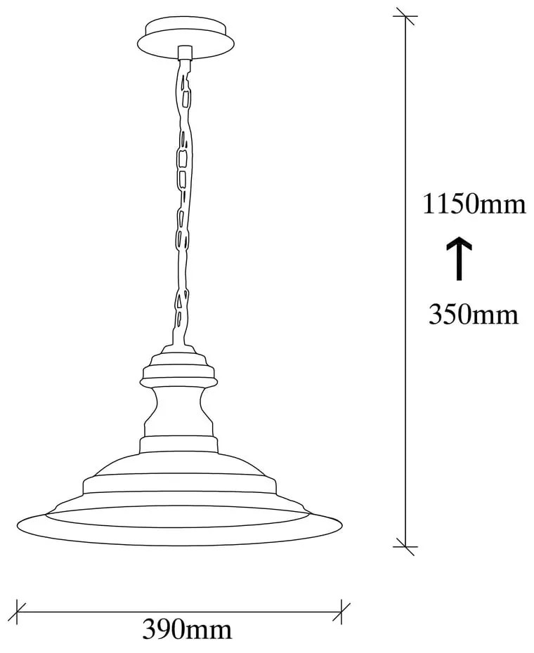 Висящо осветително тяло бронзово с метален абажур ø 39 cm Sivani – Opviq lights