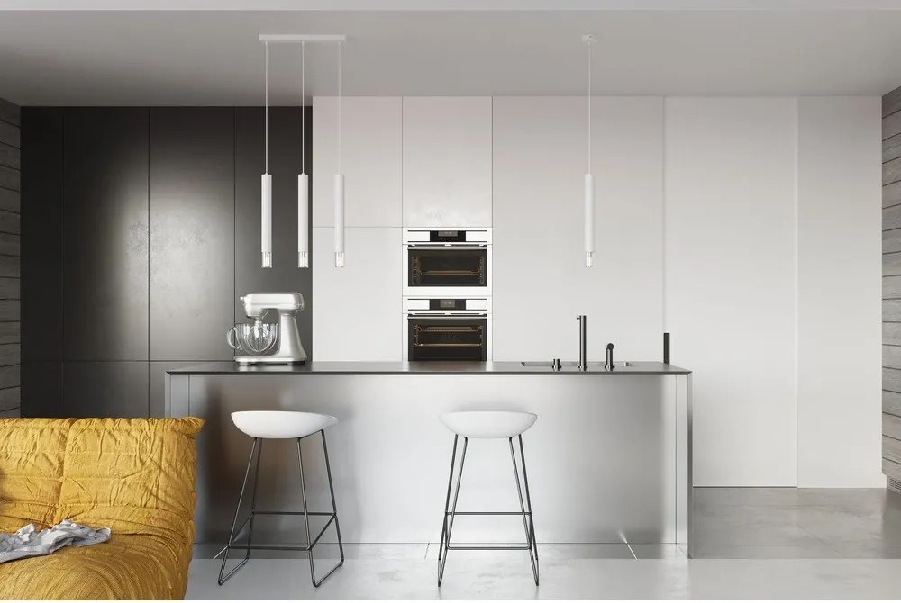 Бяло метално висящо осветително тяло ø 8 cm Vittoria – Sollux