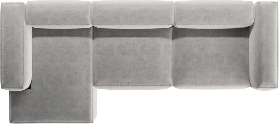 Светлосив ъглов диван (ляв ъгъл) Bergamo – Cosmopolitan Design