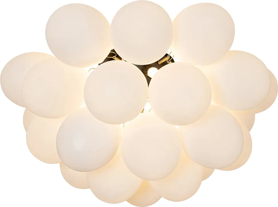 Интелигентна лампа за таван, черна, с опалово стъкло, 6 светлини, вкл. 6 WiFi G9 - Uvas