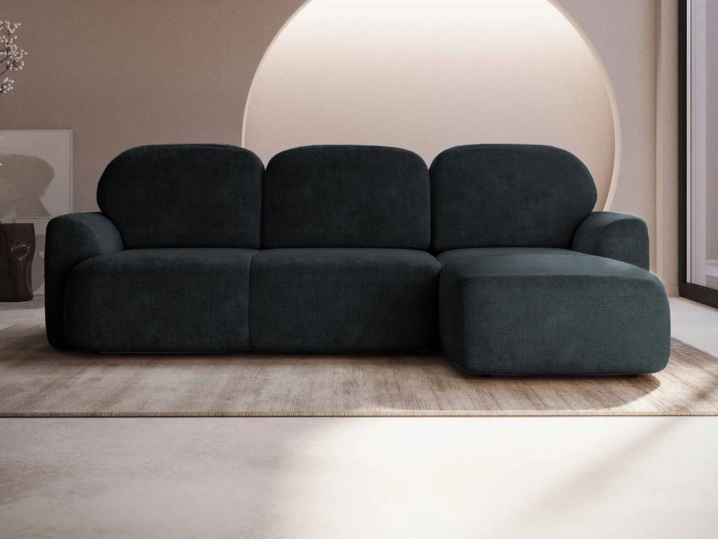 Ъглов диван Nabu-Черно-Десен