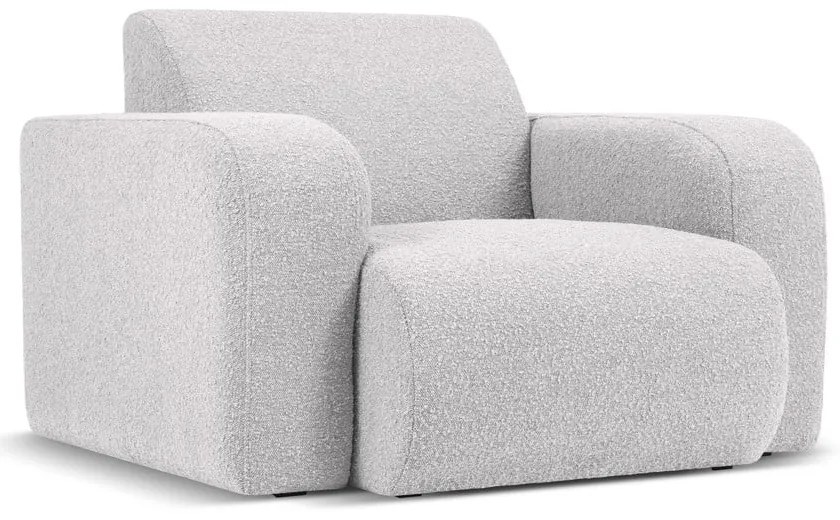 Светлосиво кресло от плат букле Molino - Micadoni Home