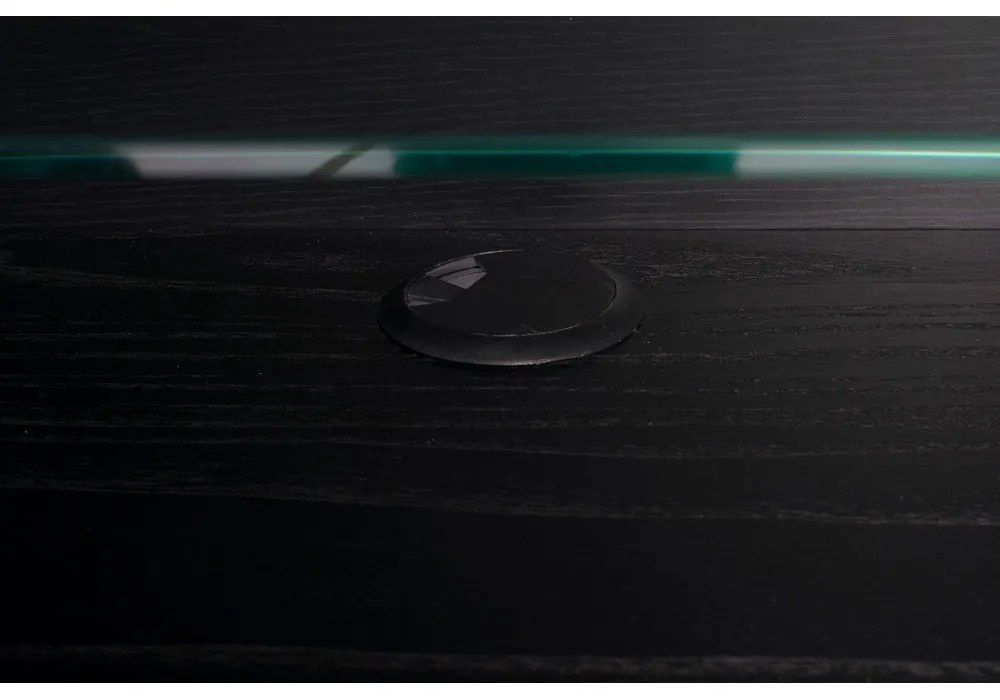 Черен скрин с чекмеджета и плъзгащи се врати Barbier - Zuiver