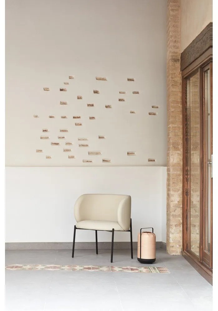 Бял фотьойл от изкуствена кожа Mogi - Teulat