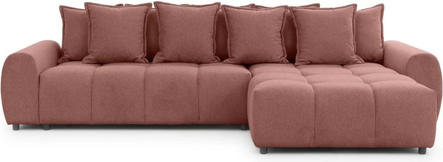 Теракотен ъглов диван (десен ъгъл) Albane – Ropez