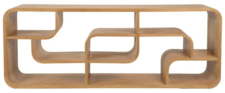 Библиотека от масивен дъб в естествен цвят 60x160x35 cm Seven – Zuiver